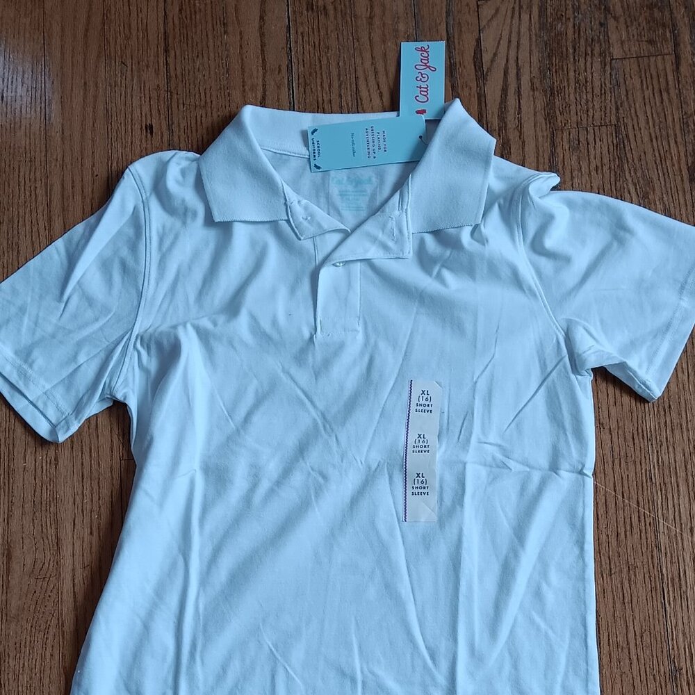 School Uniform Polo, Girls White, Size 16 XL, New with Tags